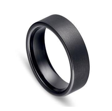 Tungsten Ring - Infinity brushed IP black Men's Jewellery DPI Jewellery 
