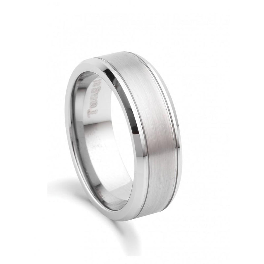 Tungsten Wide Ring - Matte & Polished Mens Jewellery DPI (Display Plus Imports) 