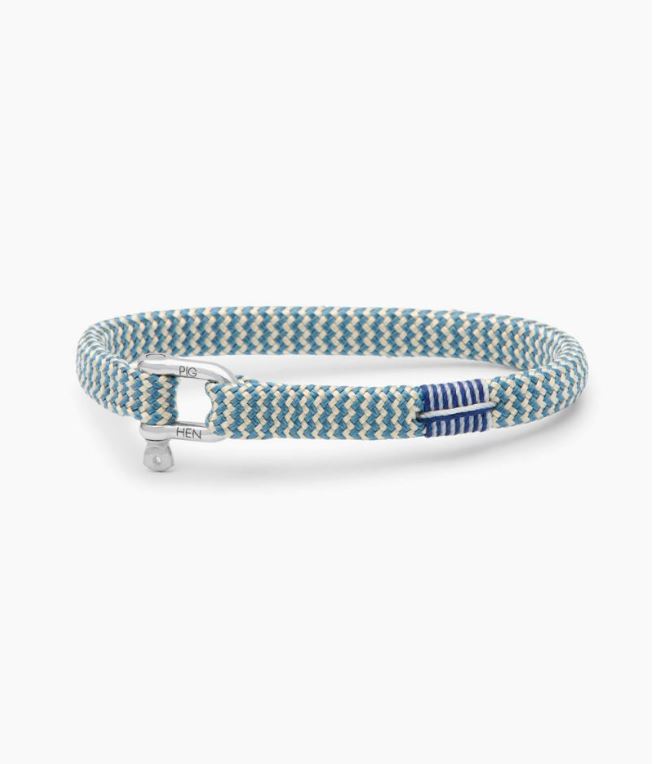 Vicious Vik Rope Bracelet - Ivory-Pigeon Blue | Silver Jewellery Antell 