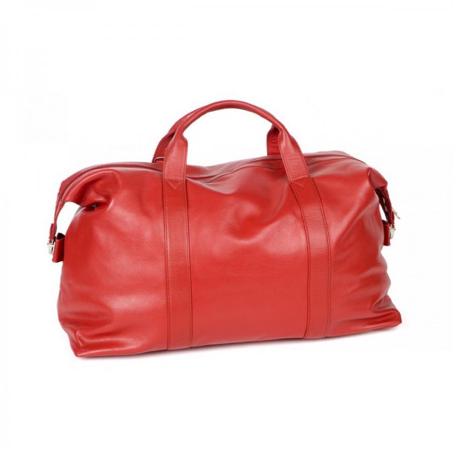 Wanda Leather Weekender Travel Bag Bag Oran Red 