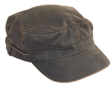 Weathered Cotton Military Cap Hat Avenel 