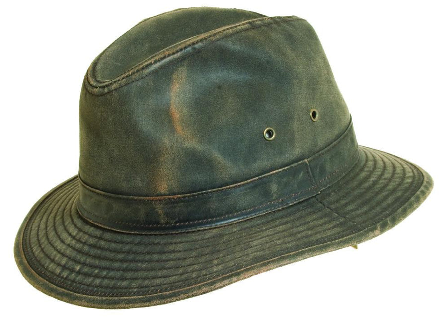 Weathered Cotton Narrow Brim Safari Hat Hat Avenel 