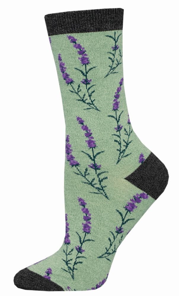 Women's Bamboo Socks Accessories Bobangles Lovely Lavender (Green) 