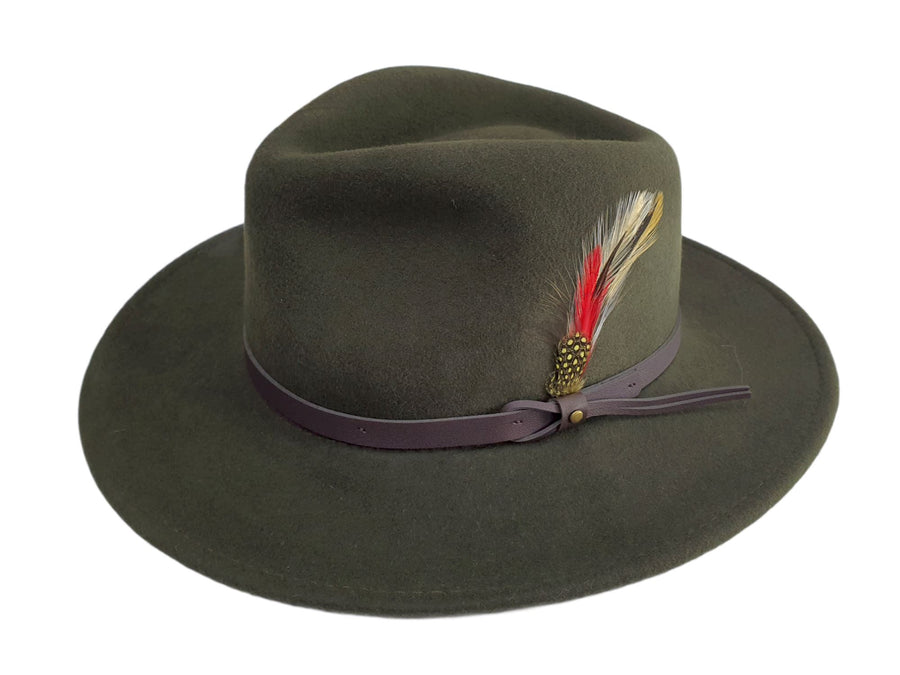 Ziggy Crushable Wool Felt Outback Hat Hat Avenel 
